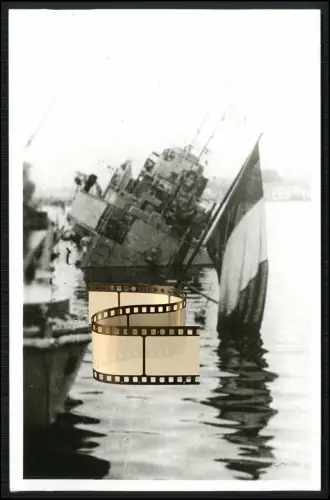 Foto 14x9cm - Aviso Curieuse Arras-Kl. Geleitschiff -1942 Toulon selbst versenkt