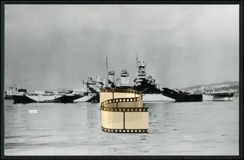 Foto 14x9cm - USS North Carolina (BB-55) - Tarnanstrich 1941 - US-Schlachtschiff