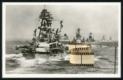 Foto 14x9cm - USS Pennsylvania BB-38 US-Flotte 1943 in Schlachtschiff Formation