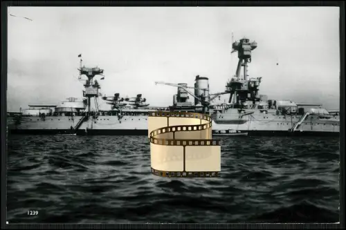 Foto 14x9cm - USS New York (BB-34) - US Schlachtschiff - mit Bordflugzeuge 1944