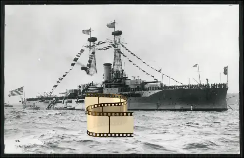 Foto 14x9cm - USS North Dakota (BB-29) - 1910 erste Generation US-Schlachtschiff