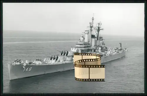 Foto 14x9cm - USS Newport (CA-148)- US-Schwerer Kreuzer mit markanter Bewaffnung