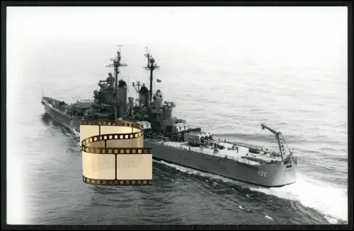 Foto 14x9cm - USS Macon (CL-132) - leichter Kreuzer 1954 - starke Bewaffnung