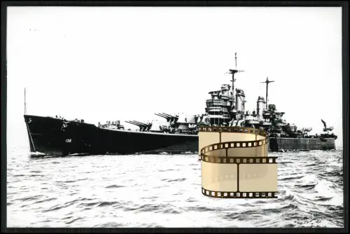 Foto 14x9cm - USS Chicago (CA-136) - schwerer Kreuzer - Aufnahme von 1944