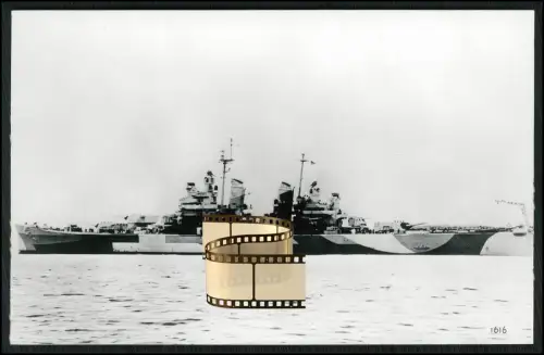Foto 14x9cm - USS Pittsburgh (CA-72) Kreuzer - 1944 mit auffälligem Tarnanstrich