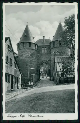AK - Nideggen Eifel - Stadttor Dürenerstraße - Kopfsteinpflaster Fachwerkidylle