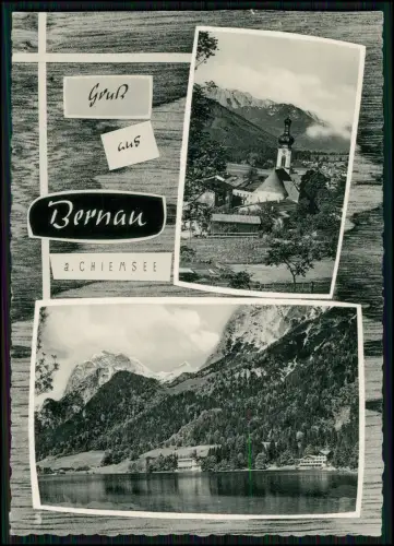 AK - Bernau am Chiemsee  Alpenidylle Kirche Seeansicht Rückseite Grundvorlage 54