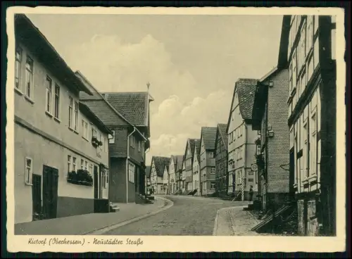 AK - Kirtorf Hessen Vogelsbergkreis - Blick in Neustädter Straße Fachwerkhäuser