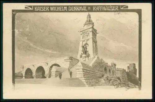 AK  Kaiser-Wilhelm-Denkmal am Kyffhäuser - Frankenhausen Thüringen 1904 gelaufen