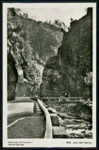 Echt Foto AK - Buchenbach im Schwarzwald Hirschsprung im Höllental Straßenpartie