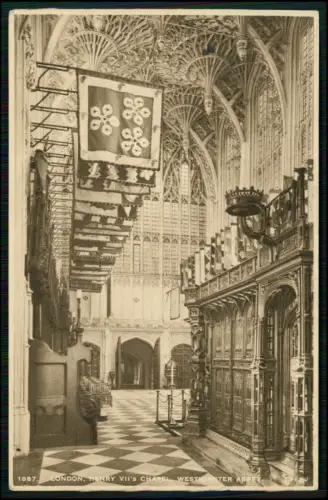 AK gelaufen - Henry VII Chapel Kapelle am Ende der Westminster Abbey London