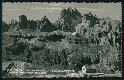 AK Drei Zinnen Tre Cime di Lavaredo - Schutzhütte Dolomiten Grenze Belluno Tirol