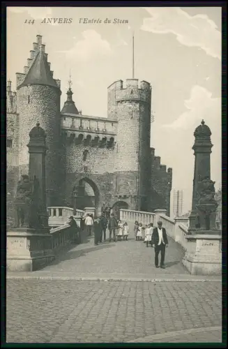 2x AK - Festungsanlage und Bahnhof - in Antwerpen Belgien - 1914