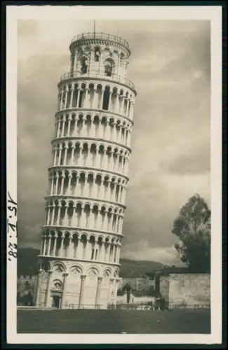 Foto AK - Schiefe Turm von Pisa - freistehende Glockenturm Campanile - 1928