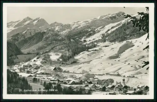 Echt Foto AK -  St. Anton am Arlberg Dorf verschneit - Wintersportort in Tirol