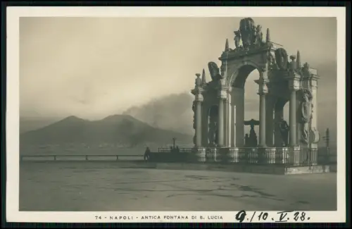 5x Echt Foto AK - Napoli Neapel Campania Italien - verschiedene Ansichten - 1928