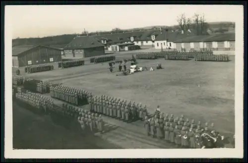 Foto AK Appell Kasernenhof Ludwigsburg Stuttgart  1935 Soldaten Militärzeremonie