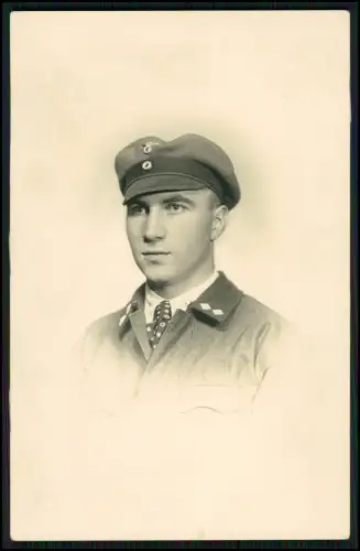 Foto AK - Porträt Soldat Uniform Mütze - Sportschule Borghorst Steinfurt 1934