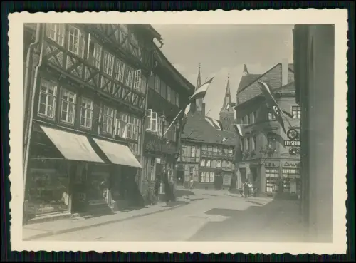 3x Foto - Höxter an der Weser - Westerbachstraße Fachwerkhäuser Geschäfte 1935