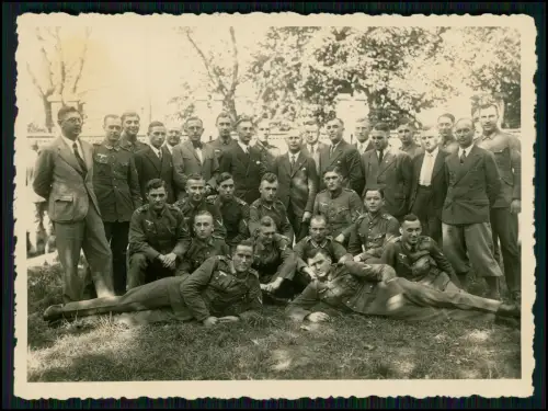 2x Foto- Ludwigsburg Vaihingen Württemberg - Soldaten Schulterklappe Rgt. 7 u. 9