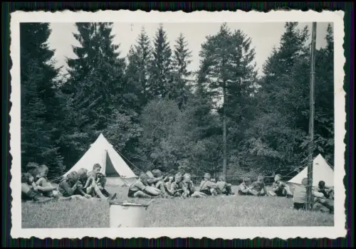 3x Foto - Ferienlager 1938 Pimpf Jungs kurze Hose - Schüler aus Bünde Westfalen