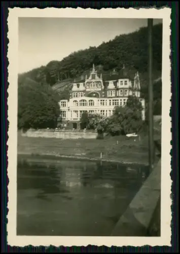 5x Foto - Porta Westfalica b. Minden 1940 - Hotel und andere Blick auf die Weser