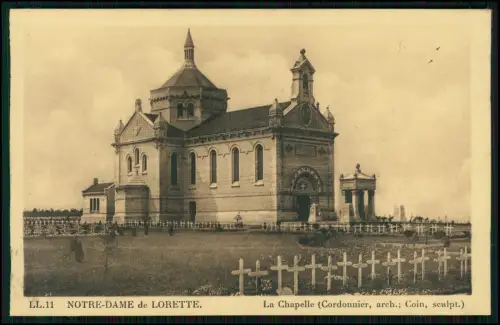 13x AK - 1. WK Notre-Dame de Lorette - Gedenkkirche und andere in Nordfrankreich