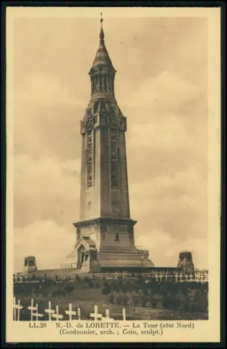 13x AK - 1. WK Notre-Dame de Lorette - Gedenkkirche und andere in Nordfrankreich