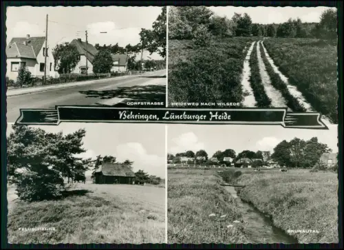 Foto AK - Behringen Lüneburger Heide  Dorfstraße Heideweg Feldscheune Brunsautal