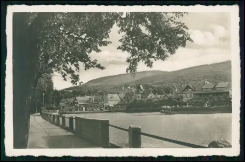 AK - Ilsenburg im Harz - Blick vom Forellenteich auf die Altstadt und Harzberge