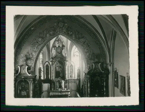 8x Foto - Oberösterreich ländliches Dorfleben Gebäude Gemeinschaft Kirche innen