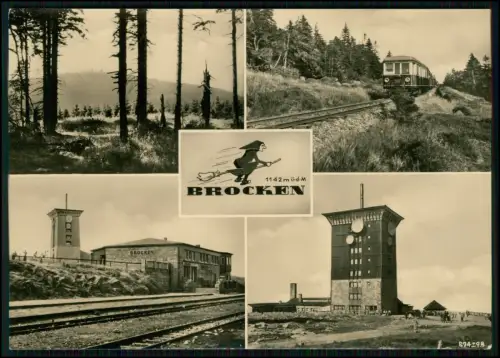 7x Echt Foto AK - Brocken im Harz - Bahn Turm Zug Wald Hexenmotiv und andere