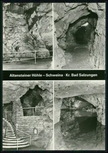 4x Foto AK - Altensteiner Höhle Schweina Salzungen Felsformen unterirdischer See