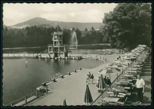 Foto AK - Waldstrandbad Großschönau - Größtes Freibad der DDR mit Sprungturm