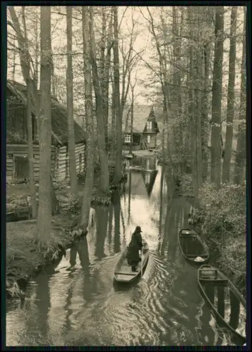 3x Foto AK - Lehde Spreewald Dolzkefliefs - Sorbische Bauernstube Museum - u.a.