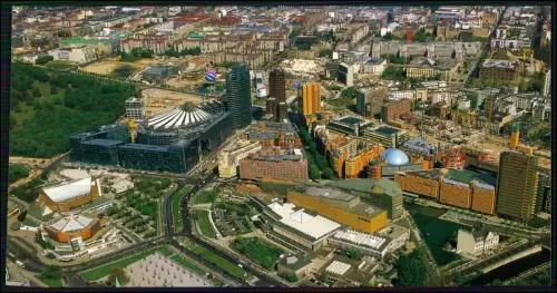 Foto AK - XL-Postkarte - 23x12cm  - Luftaufnahme vom Potsdamer Platz in Berlin