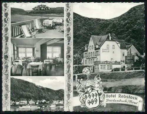 Klappkarte - Hotel Rebstock Brodenbach Mosel  Traditionelles Gasthaus Moselblick