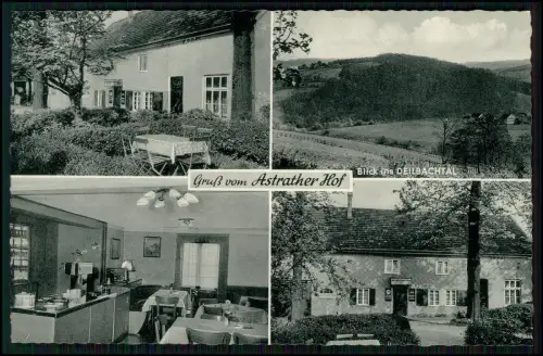 AK Astrather Hof im Deilbachtal Hattingen Langenberg Gasthof Innenräume Ausblick