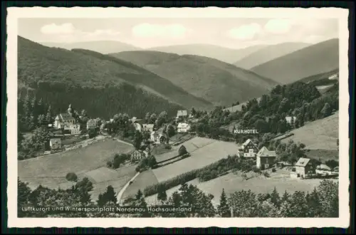 Foto AK - Nordenau Schmallenberg Gleidorf Sauerland - Tal eingebettet in Berge