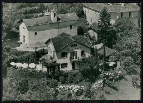 Echt Foto AK - Hotel Bellavista in Brissago Tessin - idyllisch gelegen Luftbild
