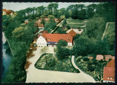 AK Friedrichstadt an der Eider - Hotel und Parkrestaurant Großer Garten Luftbild