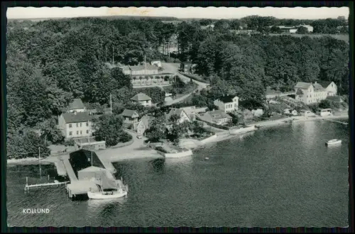 AK - Kollund Dänemark - Flensburger Förde - Luftbild mit Strand und Bootsanleger
