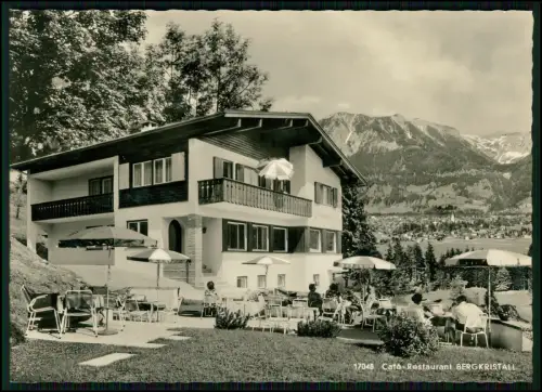 Foto AK - Café-Restaurant Bergkristall - in Oberstdorf  - Sonnenterrasse Berge