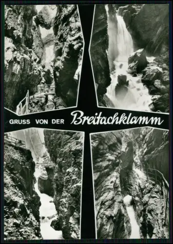 5x Foto AK - Klammen wie Breitach, Partnach, Wimbach - Tosende Wasser Schluchten