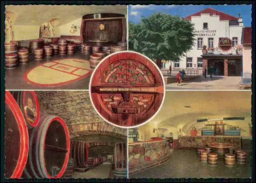 AK - Mayschosser Winzer-Verein Weinkeller - mächtige Fässer seit 1868 im Ahrtal