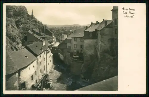 Echt Foto AK - Wassermühle Saarburg bei Trier - Bach im Tunnel alte Gassen 1925
