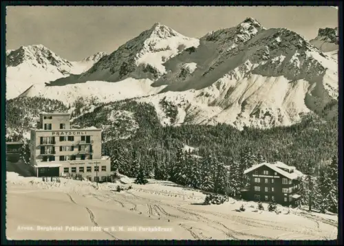 Foto AK - Arosa - Berghotel Prätschli - mit Furkahörner - Schneelandschaft