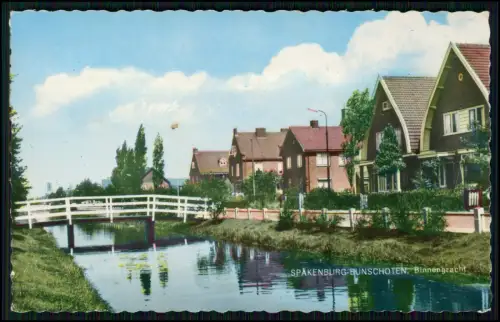 AK - Spakenburg-Bunschoten - Häuser am Kanal mit Brücke - Binnengracht