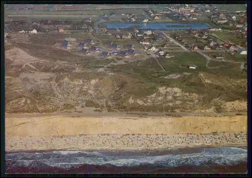 Foto AK - Luftbild - Wenningstedt Braderup Sylt - Dünen, Strand, Ferienzentrum