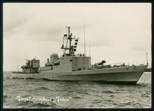 Foto AK - Deutsches Kriegsschiff - Triton P6114 - Torpedofangboot, Bundesmarine